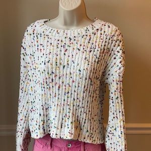 Altar'd State Multi-color Popcorn Chenille Sweater